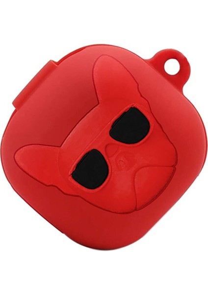 Samsung Galaxy Buds Pro 2 ile Uyumlu Karakter Görünümlü Cartoon Kılıf Red Dog