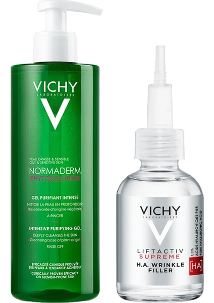 Normaderm Phytosolution Yüz Temizleme Jeli 400 ml + Liftactiv Dolgunlaştırıcı Serum 30 ml