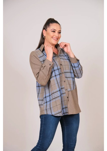 Büyük Beden Ekose Kadın Gömlek fiyatları