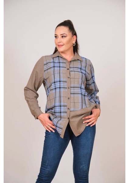 Büyük Beden Ekose Kadın Gömlek fiyatları