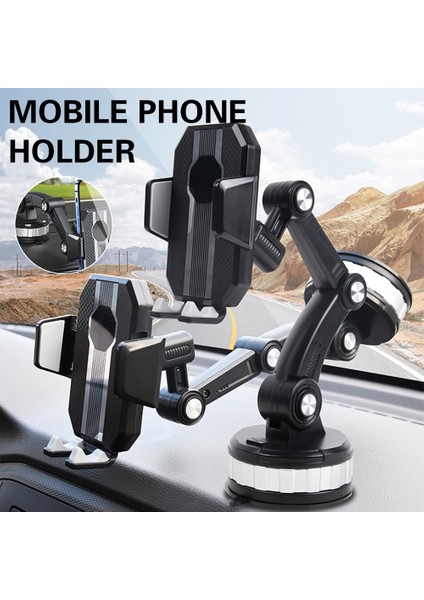 Evrensel Araba Telefon Dağı 360 Döndürme Vantuzu Cep Telefonu Tutucu