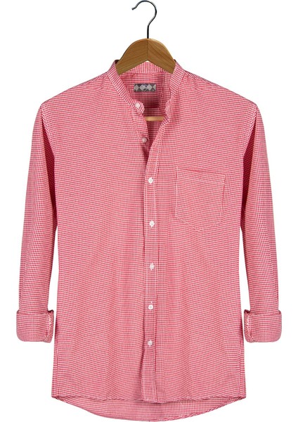 Erkek Ekoseli Hakim Yaka Uzun Kollu Gömlek Sg-U 21Y-4300597-1