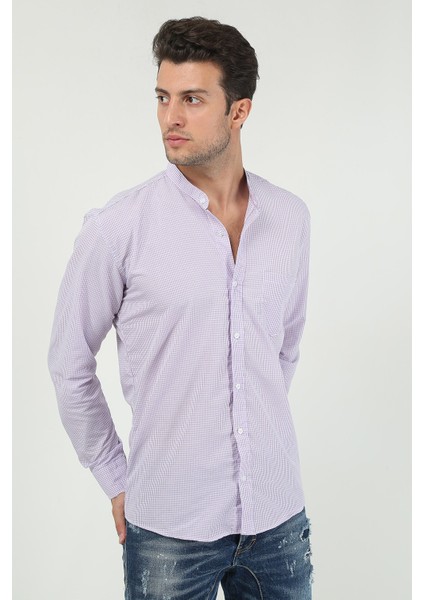 Erkek Ekoseli Hakim Yaka Uzun Kollu Gömlek Sg-U 21Y-4300597-2 modelleri