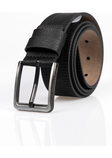 Erkek 4 cm Spor Siyah Kemer