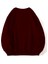 Kadın Basic 0 Sıfır Yaka Baskısız Düz Oversize Salaş Bol Kesim Polar Sweatshirt 1