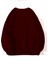 Kadın Basic 0 Sıfır Yaka Baskısız Düz Oversize Salaş Bol Kesim Polar Sweatshirt 2