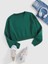 Kadın Crop Basic Bisiklet Yaka Sweatshirt 1