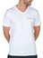 Brushed V Neck Erkek V Yaka Beyaz Tişört - CS0288 1