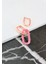 Pembe Taşlı Rose Köşeli Gümüş Küpe 2