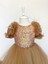 Cute Cream Gold Rengi Kız Çocuk Abiye, Özel Gün, Yılbaşı, Nedime, Uzun Abiye Elbise, Girl Dress Toddler Dress 2