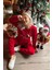 Yılbaşı Desenli Peluş Polar Pijama Takımı 4