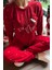 Yılbaşı Desenli Peluş Polar Pijama Takımı 5