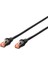 Cat 6 Sftp/pımf (Pairs In Metal Foil) Patch Kablosu, 0,5 Metre, Lszh, Awg 26, Siyah Renk 1