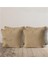 4'lü Kadife Dokulu Kırlent Kılıfı Bej 2