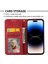 iPhone 14 Pro Max Buzağı Dokusu Pu Deri Kılıf Manyetik Cüzdan Baskılı Rhombus Desen Telefon Stand Kapağı Strap ile (Yurt Dışından) 4