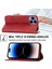 iPhone 14 Pro Max Buzağı Dokusu Pu Deri Kılıf Manyetik Cüzdan Baskılı Rhombus Desen Telefon Stand Kapağı Strap ile (Yurt Dışından) 5