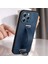 iPhone 14 Pro Max Maximum Moda Serisi Max Çılgın At Doku Kickstand Case Pu Deri Kaplamalı Pc + Tpu Retractable Bilek Bantlı Telefon Kapağı (Yurt Dışından) 2