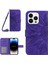 iPhone 14 Pro Max HT04 Için Şok Geçirmez Telefon Kasası Basılı Ayçiçeği Deri Touch Pu Deri Deri Stand Cüzdan Koruyucusu Omuz Kayışı ile (Yurt Dışından) 1