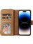 iPhone 14 Pro Max Pu Deri Cüzdan Telefon Kılıfı 9 Kart Tutucu Yuvaları Manyetik Kapatma Fermuar Cep Stand Çizme ile Kapak Kapağı (Yurt Dışından) 3