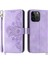 Cilt Touch Baskı Çiçekler Deri Deri Kılıf iPhone 14 Pro Max Stand Cüzdan Birden Çok Kart Yuvası Telefon Kapağı Bilek Kayışı ve Omuz Kayışı (Yurt Dışından) 1