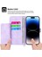 Cilt Touch Baskı Çiçekler Deri Deri Kılıf iPhone 14 Pro Max Stand Cüzdan Birden Çok Kart Yuvası Telefon Kapağı Bilek Kayışı ve Omuz Kayışı (Yurt Dışından) 4