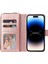 iPhone 14 Pro Max Pu Deri Cüzdan Telefon Kılıfı 9 Kart Tutucu Yuvaları Manyetik Kapatma Fermuar Cep Stand Çizme ile Kapak Kapağı (Yurt Dışından) 4