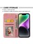 iPhone 14 Çizgiye Karşı Buzağı Dokusu Için Manyetik Cüzdan Pu Deri Kılıf Baskılı Rhombus Desen Stand Kapağı Strap ile (Yurt Dışından) 5
