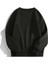 Kadın Basic 0 Sıfır Yaka Baskısız Düz Oversize Salaş Bol Kesim Polar Sweatshirt 1