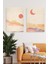 Kanvas Sun Moon Mountain Deseni 2'li Tablo Seti 0726 1