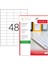 TW-2248 52,5X23MM Laser Etiket 100 Lü 0896 1