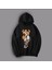 Erkek Siyah Ayıcık Baskılı Oversize Hoodie 1