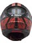 Rapıd Xtreet Mat Siyah-Kırmızı Kask 4