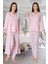 Model 2424 Pembe Lohusa Pijama Sabahlık Takımı 2424 1