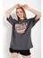 Kadın Füme Aloha Baskılı Oversıze T-Shirt 3