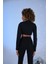 Crop Model Dekolteli Bel Bağlamalı Bağlamalı Lui Bluz Siyah 5