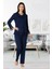 Model 2424 Lacivert Lohusa Pijama Sabahlık Takımı 2424 Lacivert 1