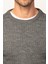 Slim Fit Bisiklet Yaka Kendinden Desenli Erkek Kazak KZ210003-DGR 3