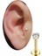 Cerrahi Çelik Tek Taş Tragus Helix Lobe Uyumlu Labret Piercing 1