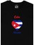 Havana Küba Bayraklı Kalpli Siyah Tişört 2