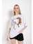 Kadın Kaplan Baskı Oversize T-Shirt 1
