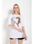 Kadın Kaplan Baskı Oversize T-Shirt 2
