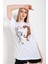 Kadın Kaplan Baskı Oversize T-Shirt 3