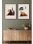 Ahşap Çerçeveli 2'li Minimalist Tablo 1