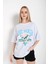 Kadın Lake Mıchıgan Baskılı Oversize Tişört 1