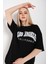 Kadın Los Angeles California Baskılı Oversize T-Shirt 4