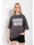 Kadın Oversize Vigorous Cheerful Baskılı T-Shirt 1