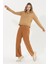Kadın Camel Melanj Triko Pantolon 50259636-VR122 1
