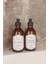 Oval 2'li Amber Cam Sıvı Sabun Bulaşık Deterjanı Şişesi Sabunluk 500ML 2