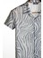Erkek Kısa Kollu Pamuklu Desenli Slim Fit Apaş Yaka Gömlek 21Y-4300594-06 3