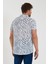 Erkek Kısa Kollu Pamuklu Desenli Slim Fit Apaş Yaka Gömlek 21Y-4300594-09 4